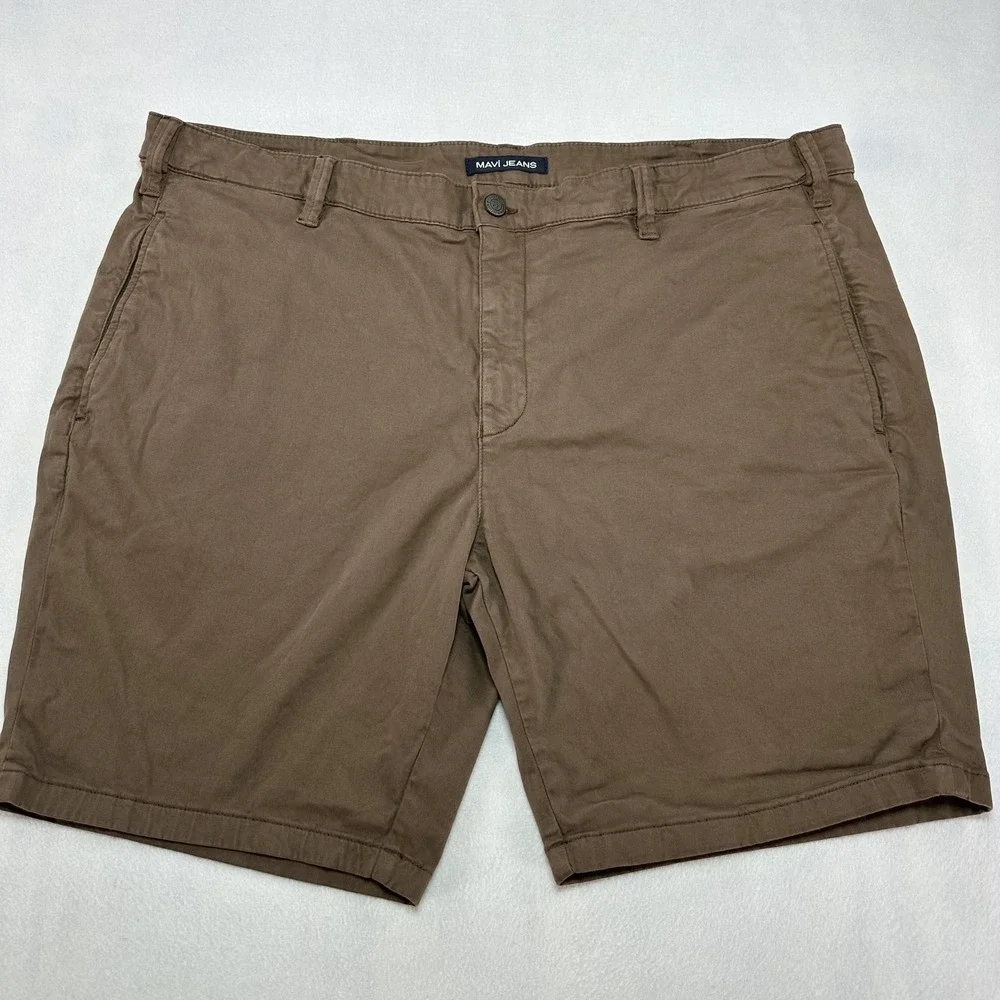 Mavi‎ Simon Shorts Mens 44 Brown Stretch Chino Casual Flat Front Turkey